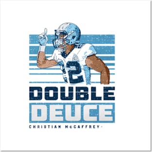 Christian McCaffrey Carolina Deuce Posters and Art